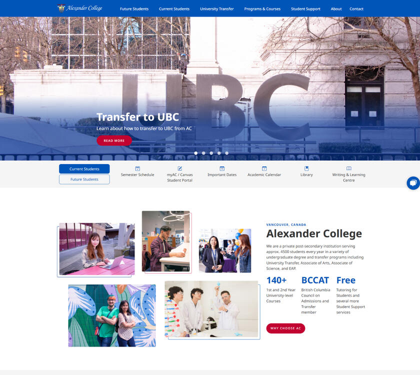 Alexander College Website